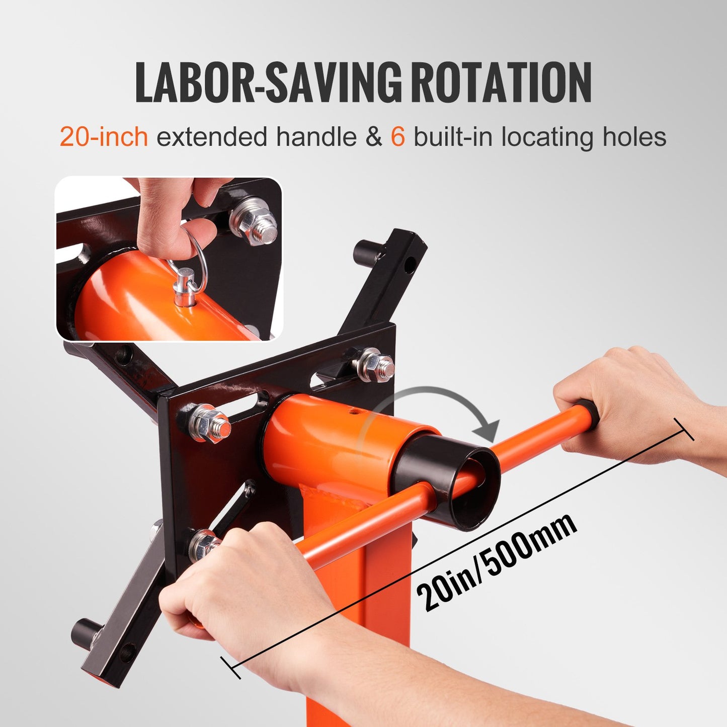 Heavy-Duty Rotating Engine Stand with 360° Adjustable Head