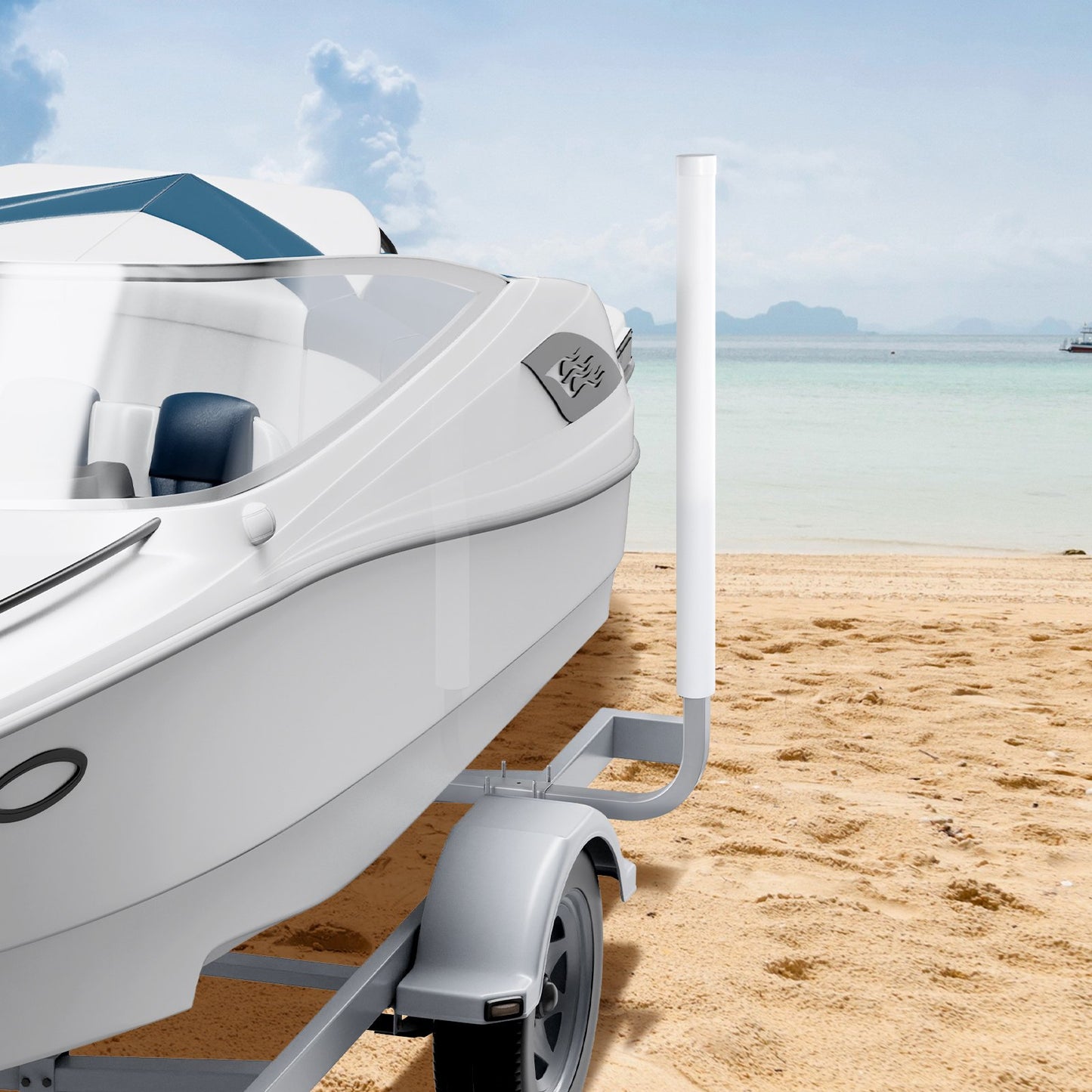 60" Adjustable Marine Trailer Guide Posts with PVC Covers