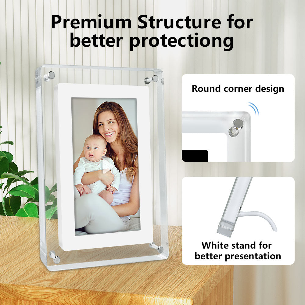 7-Inch WiFi Digital Photo Frame with IPS Screen & 4GB Storage