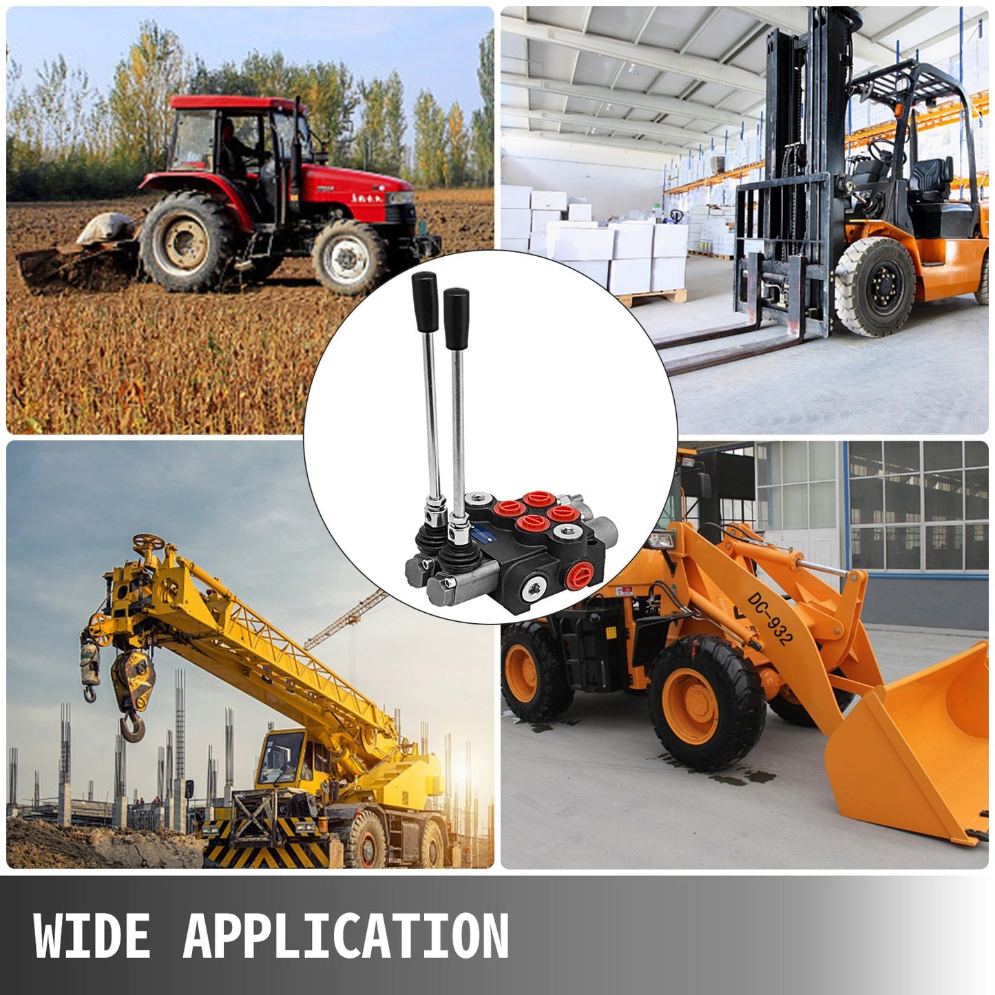 2-Spool Hydraulic Directional Control Valve for Tractors and Loaders