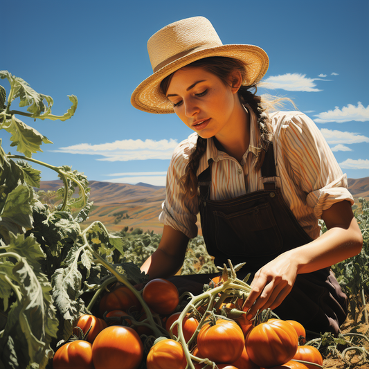 Harvesting Ripe Beefsteak Tomatoes: The Art of Tomato Bounty