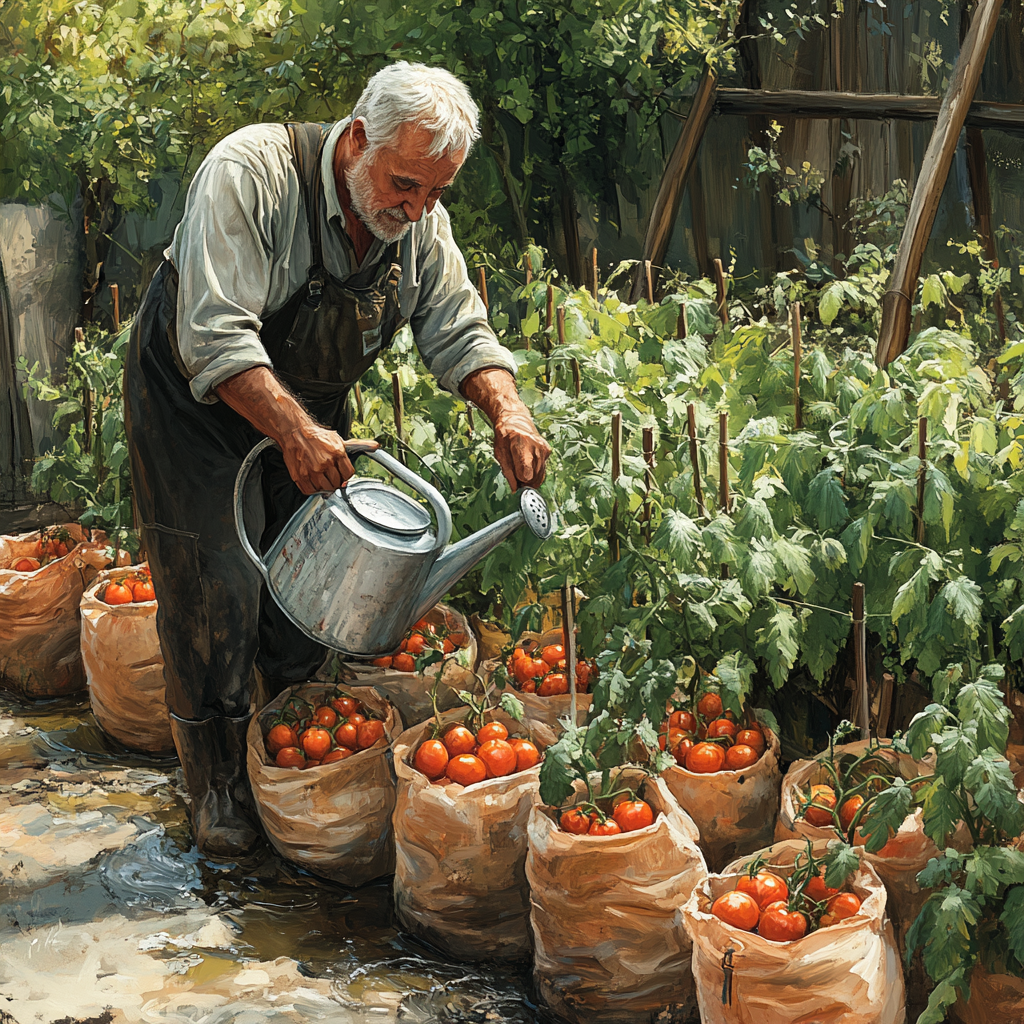 Watering Tomatoes in Grow Bags: A Complete Guide