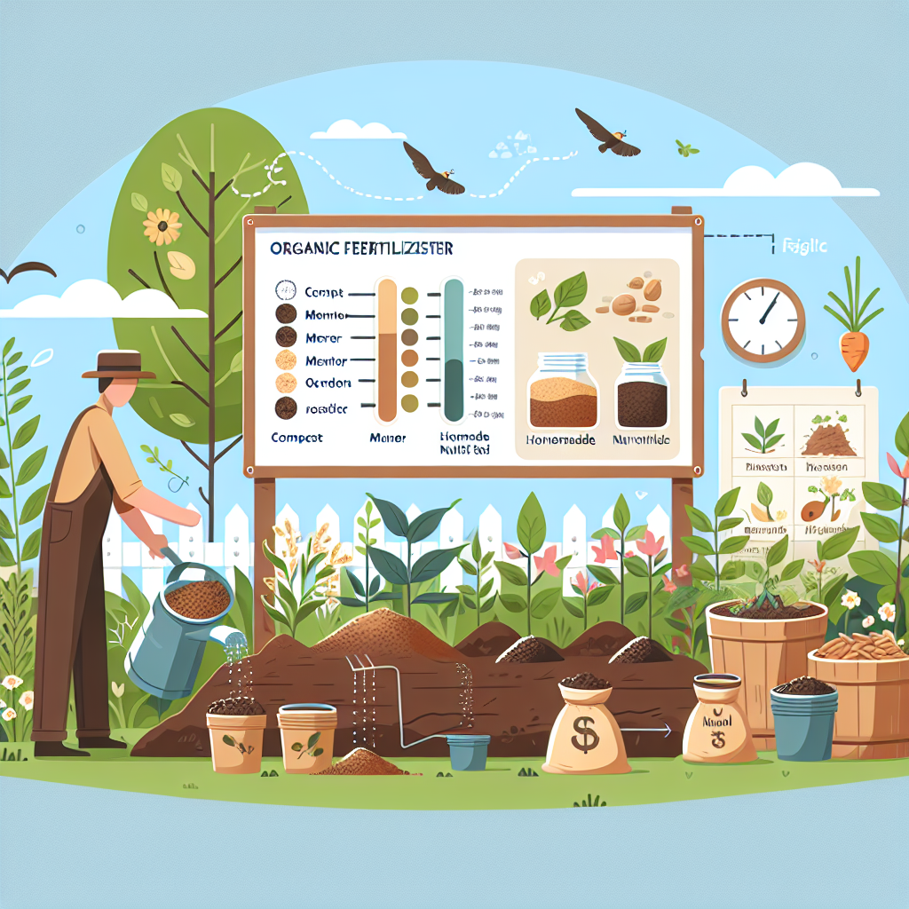 Gardener spreading compost in raised garden bed