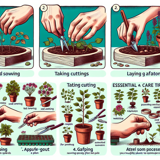 Hands sowing seeds into small planters filled with soil