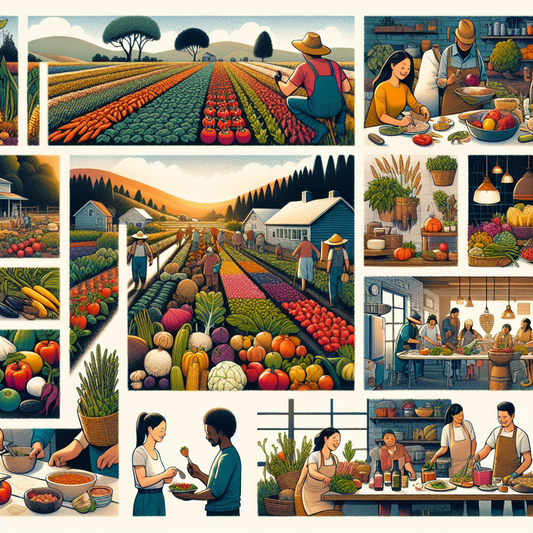 Fresh produce harvested from a local organic farm