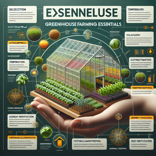 Small backyard greenhouse filled with green vegetables
