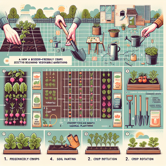 Raised garden beds filled with leafy greens and tomatoes under sunlight