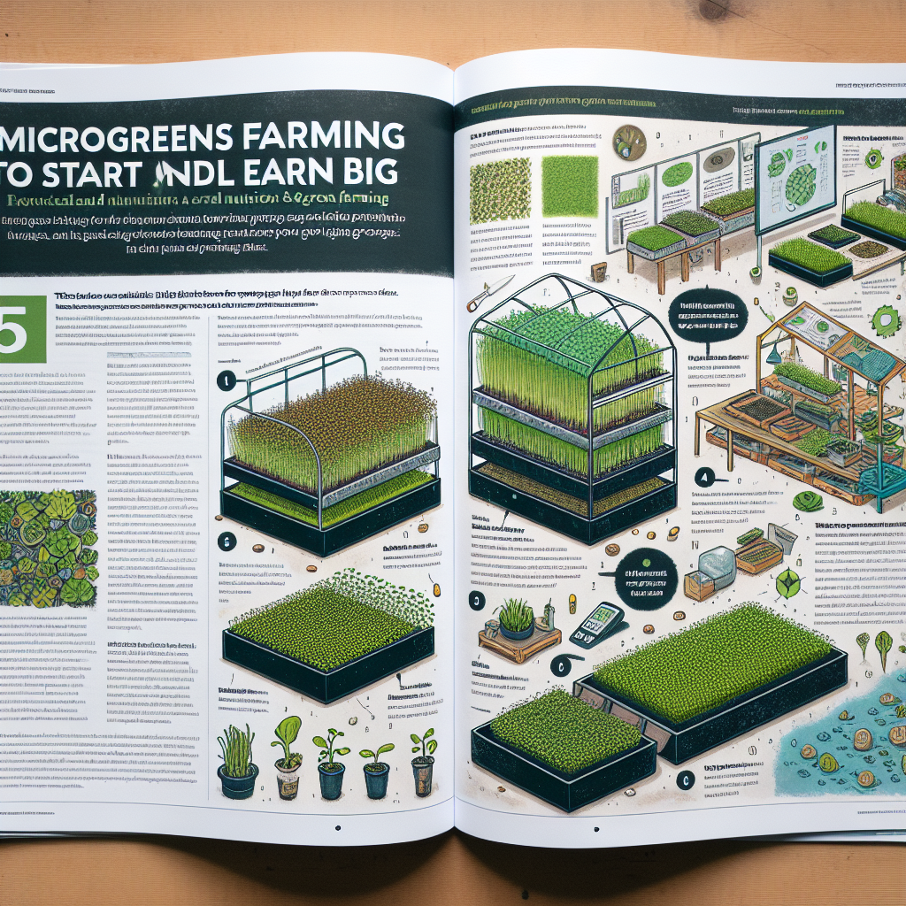 Close-up of assorted microgreen varieties sprouting in trays