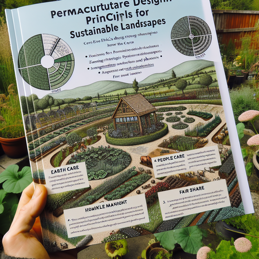 Permaculture garden with raised beds and fruit trees