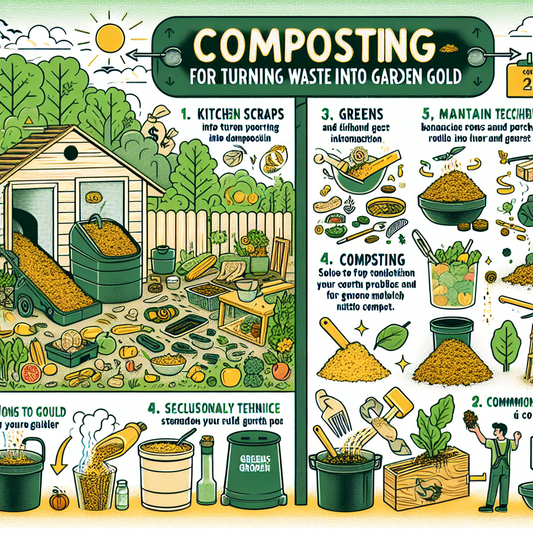 Close-up of gardener turning compost pile with pitchfork