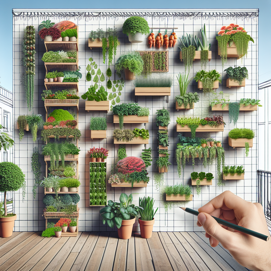 DIY pallet vertical garden with herbs and flowers