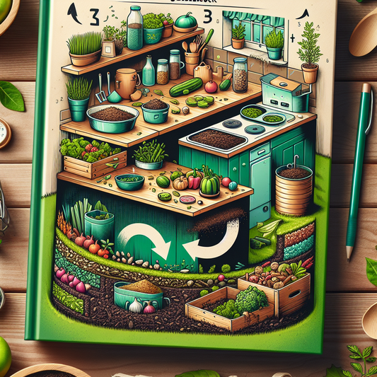 layered compost bin filled with garden waste and leaves