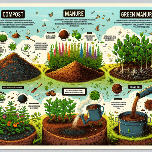 Rich compost soil being turned with a garden fork