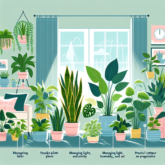 Snake plant in ceramic pot near window with natural light