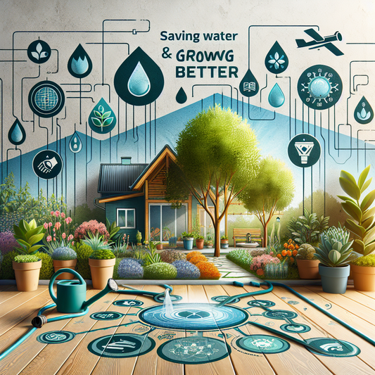 Drip irrigation system watering vegetable beds efficiently