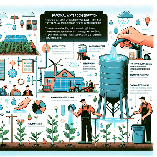 Modern drip irrigation system watering rows of crops