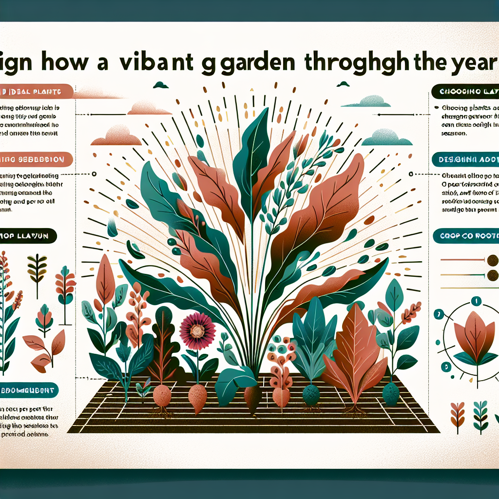 Gardener mapping out seasonal garden layout on paper
