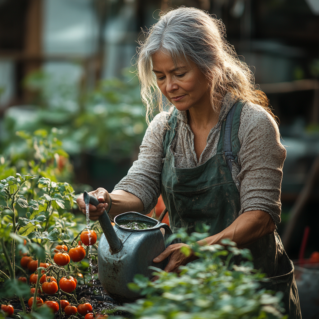 Growing Tomatoes in Potting Soil Bags