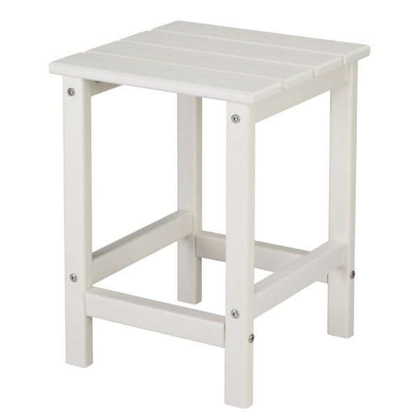 White HDPE Square Side Table