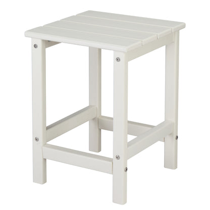 White HDPE Square Side Table