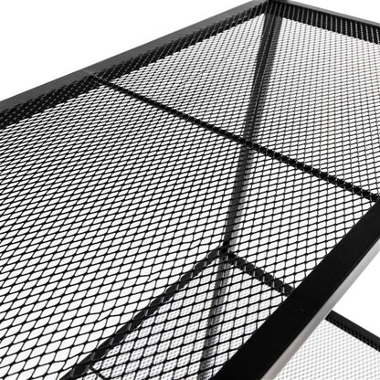 Black Metal 4-Tier Storage Bookshelf