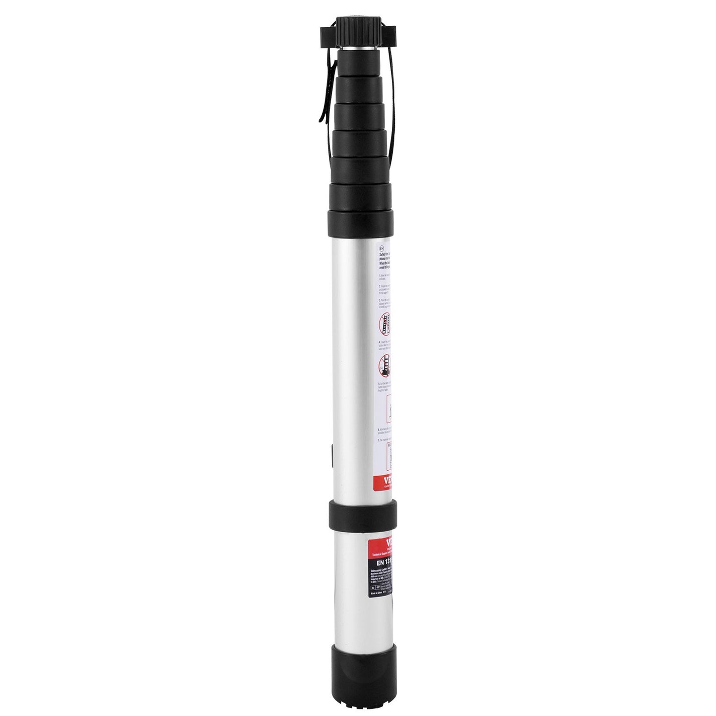 8.5 FT Telescoping Extension Ladder with One-Button Retraction