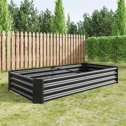 Large Metal Raised Garden Bed with Open Base