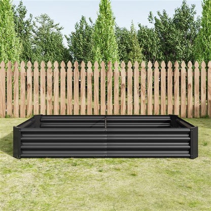 Large Metal Raised Garden Bed with Open Base