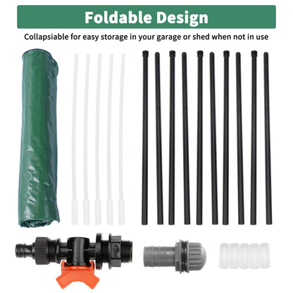 50 Gallon Foldable Rain Barrel Water Collector - Green