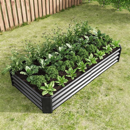 Large Metal Raised Garden Bed with Open Base