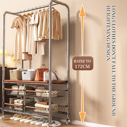 Double Row Clothes Hanger Rack - Large Size