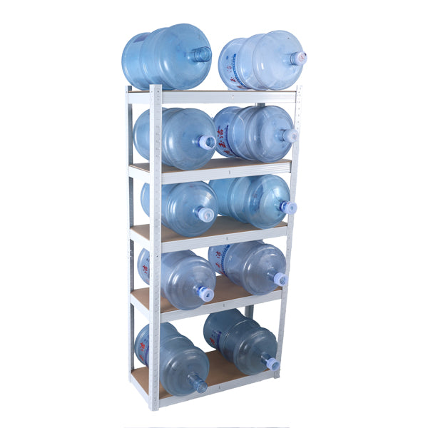 White 5-Tier Adjustable Metal Garage Storage Rack