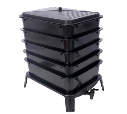 5-Layer Stackable Worm Compost Bin with Starter Kit
