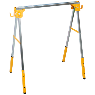 Adjustable Folding Steel Sawhorse Set - Heavy Duty, 2-Pack
