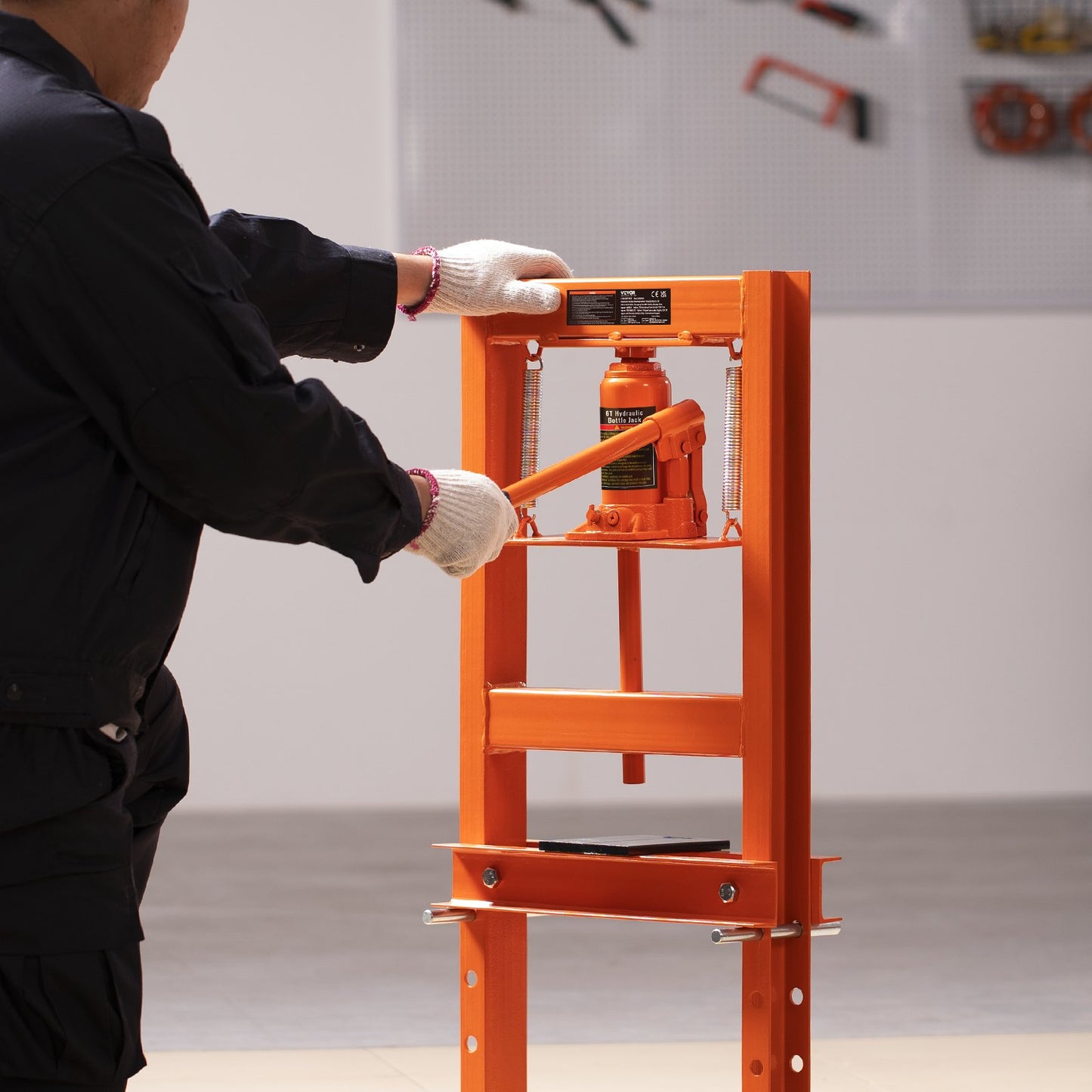 6 Ton Hydraulic H-Frame Shop Press with Adjustable Plates