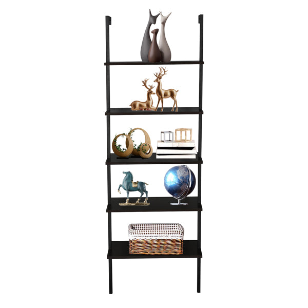 5-Tier Industrial Wall Shelf Bookcase