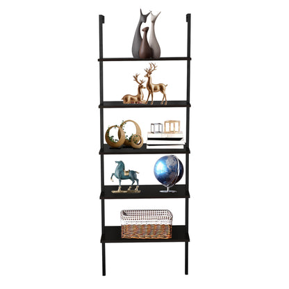 5-Tier Industrial Wall Shelf Bookcase