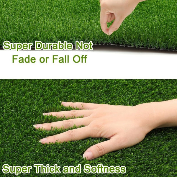 Premium 3ft x 16ft Artificial Grass Turf with Drainage Holes