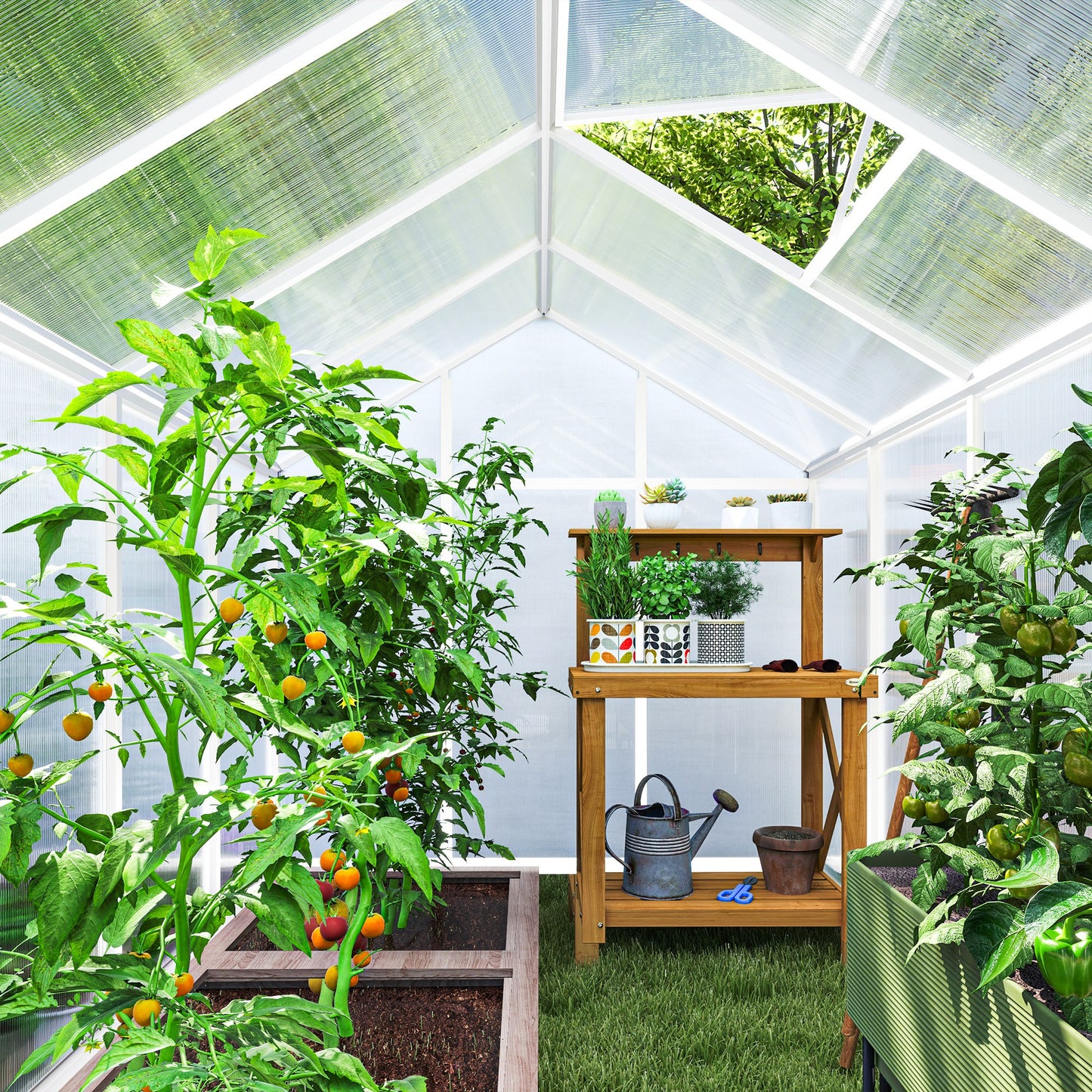 Walk-In Polycarbonate Winter Greenhouse – 10' x 6'