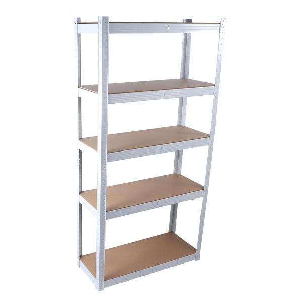 White 5-Tier Adjustable Metal Garage Storage Rack