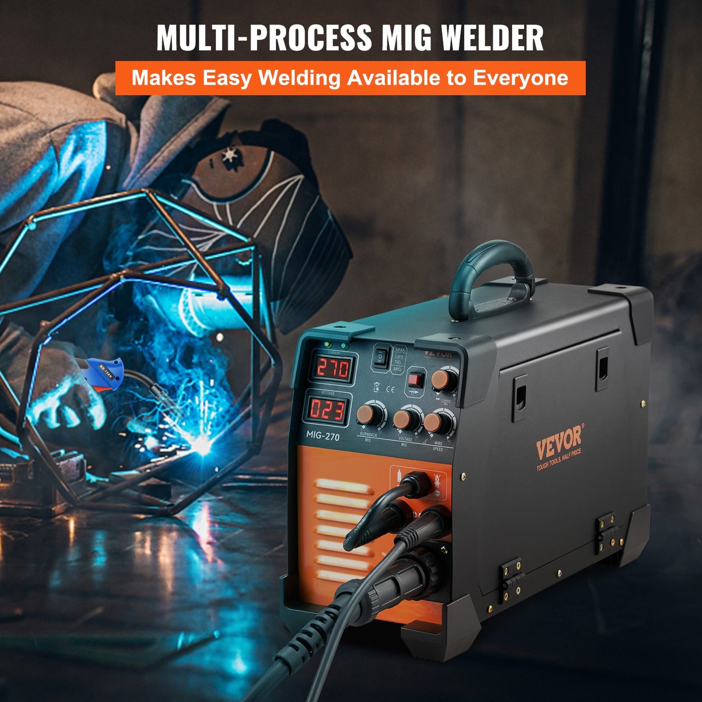 3-in-1 MIG MMA TIG Welding Machine – 270A Dual Voltage Welder