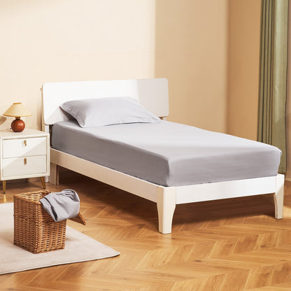 Twin Size Microfiber Fitted Sheet with Elastic Edges