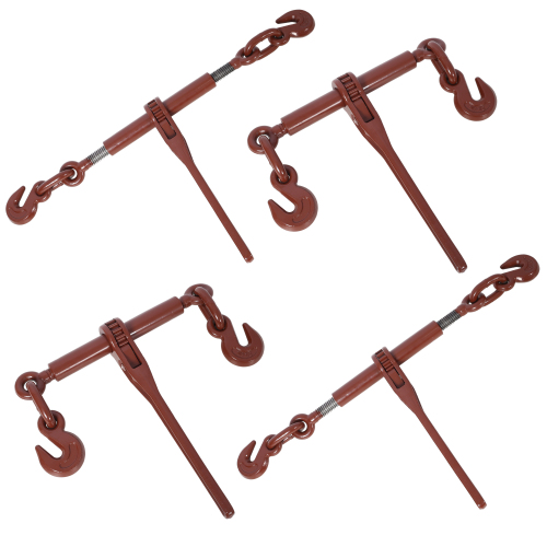 Heavy Duty Ratchet Chain Binders with G70 Hooks - 4 Pack