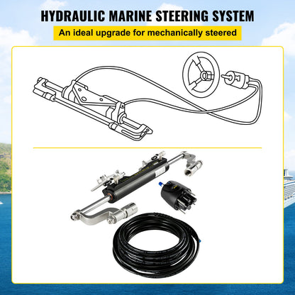 300HP Hydraulic Outboard Steering Kit for Boats
