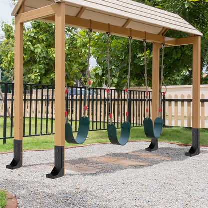 Heavy Duty Steel Fence Post Anchor Repair Kit - 6 Pack (3.5 x 3.5 Inches)