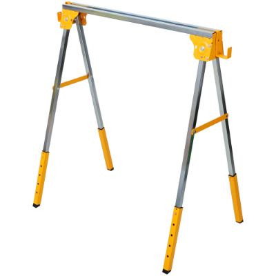 Adjustable Folding Steel Sawhorse Set - Heavy Duty, 2-Pack