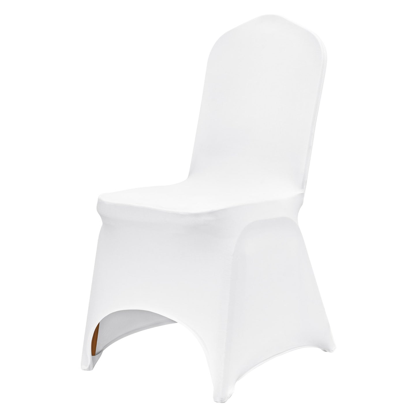 White Stretch Spandex Folding Chair Covers – 50 Pack