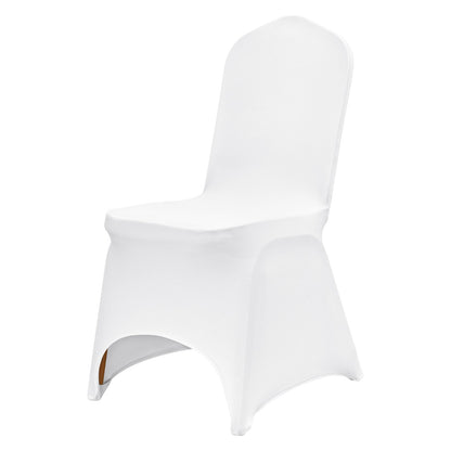 White Stretch Spandex Folding Chair Covers – 50 Pack