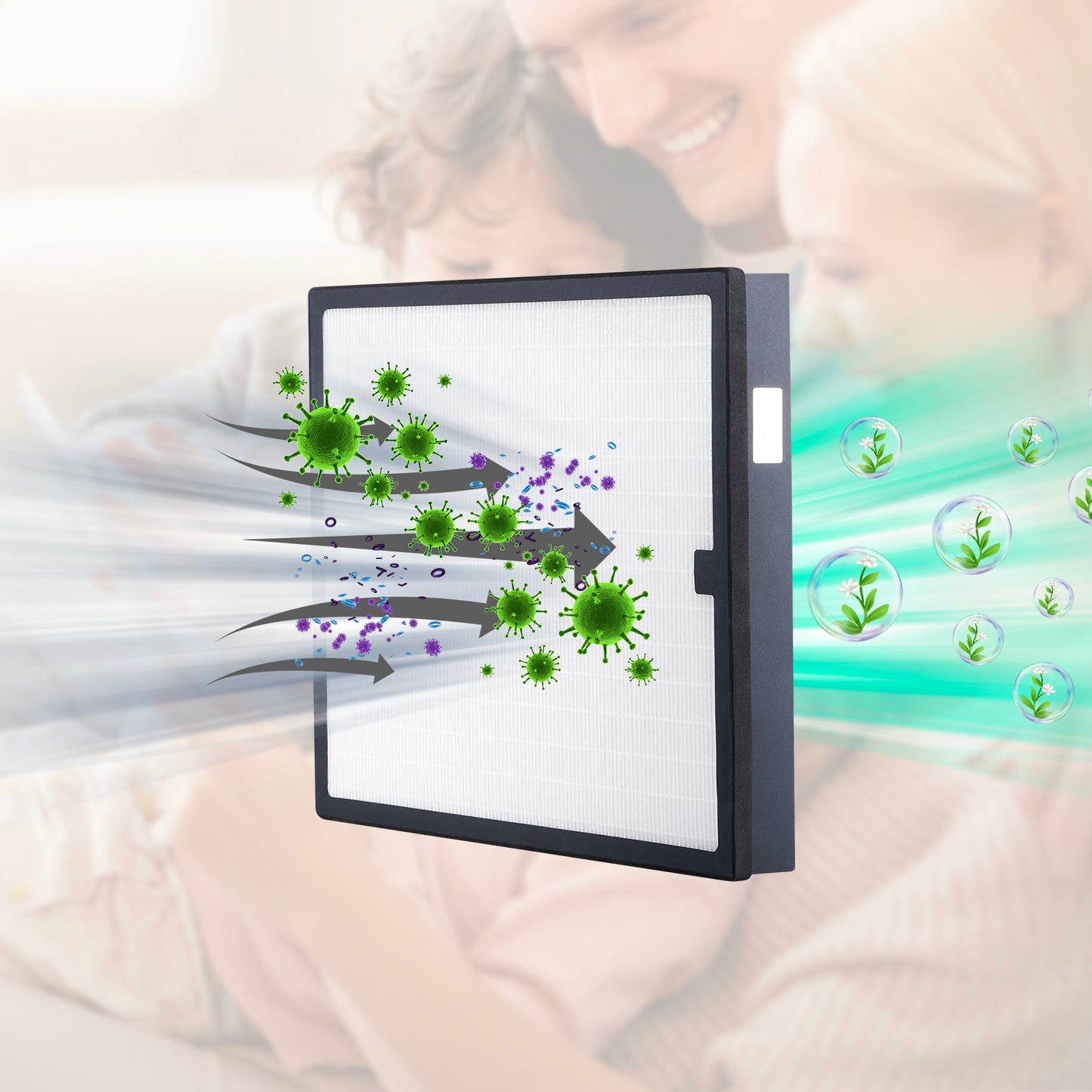 High-Efficiency HEPA Air Filter Replacement (15.75" x 15.75") for Air Scrubbers and Purifiers