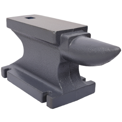 25KG Cast Iron Anvil with Square Horn and Stable Base - Gray